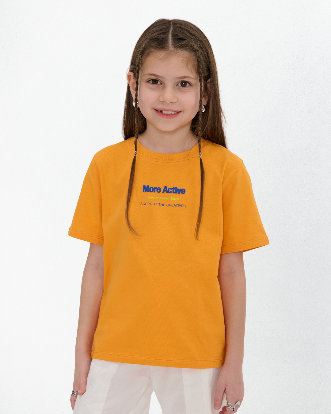 My Label Grafik Baskılı Çocuk T-Shirt - Turuncu