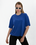 Voyage Yumuşak Dokulu T-Shirt - Mavi