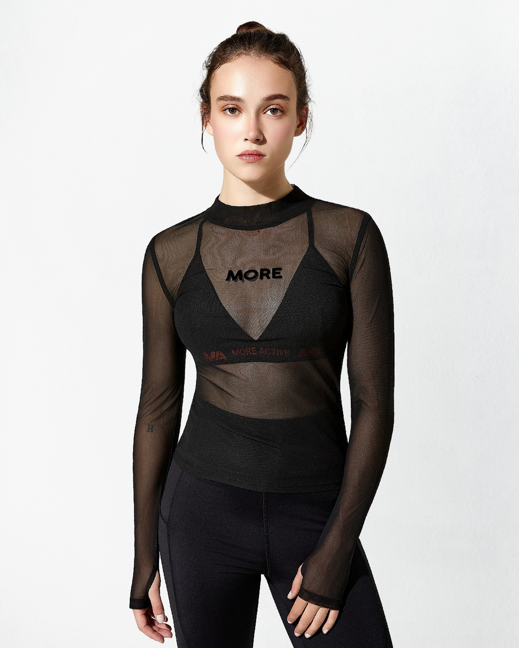 Tuna Mesh Uzun Kollu Spor Üst