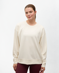 High Yumuşak Tuşeli Rahat Kesimli Sweatshirt - Ecru