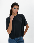 Voyage Yumuşak Dokulu T-Shirt - Siyah