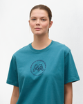 Grill Grafik Baskılı Heavy Jersey T-Shirt - Petrol Mavisi