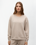 High Yumuşak Tuşeli Rahat Kesimli Sweatshirt - Bej
