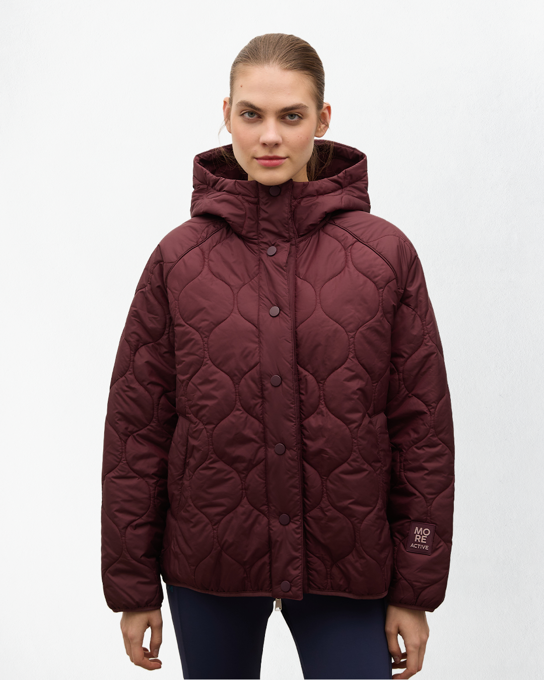 Fender Kapüşonlu Şişme Mont - Bordo