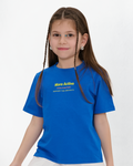 My Label Grafik Baskılı Çocuk T-Shirt - Mavi
