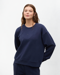 High Yumuşak Tuşeli Rahat Kesimli Sweatshirt - Lacivert