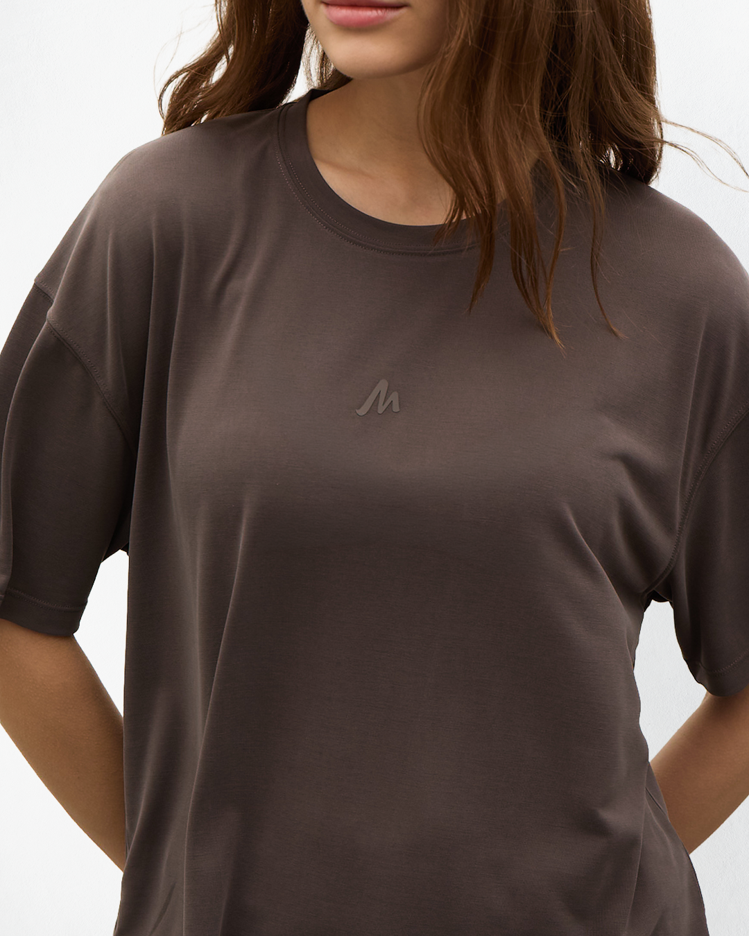 Voyage Yumuşak Dokulu T-Shirt - Kahverengi