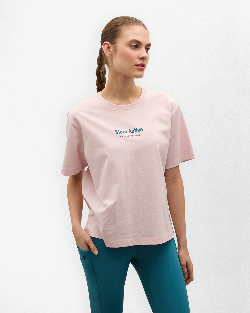 Label Heavy Jersey Grafik T-Shirt