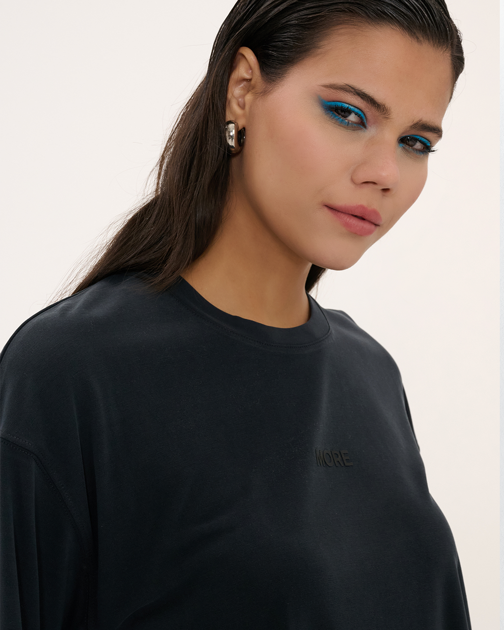 Voyage Yumuşak Dokulu T-Shirt - Siyah