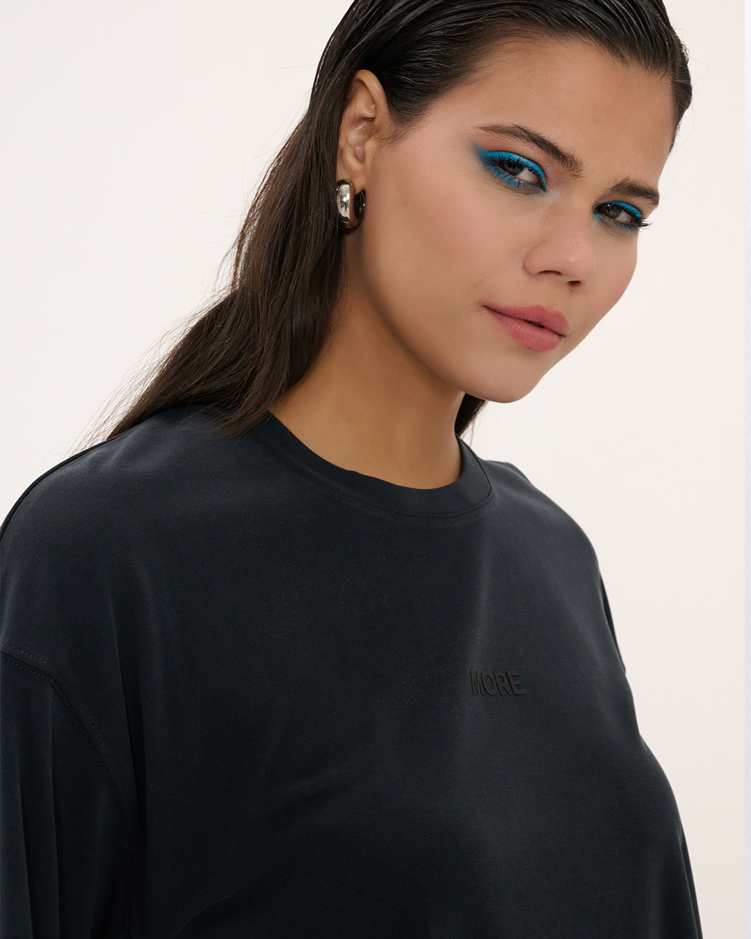 Voyage Yumuşak Dokulu T-Shirt - Siyah