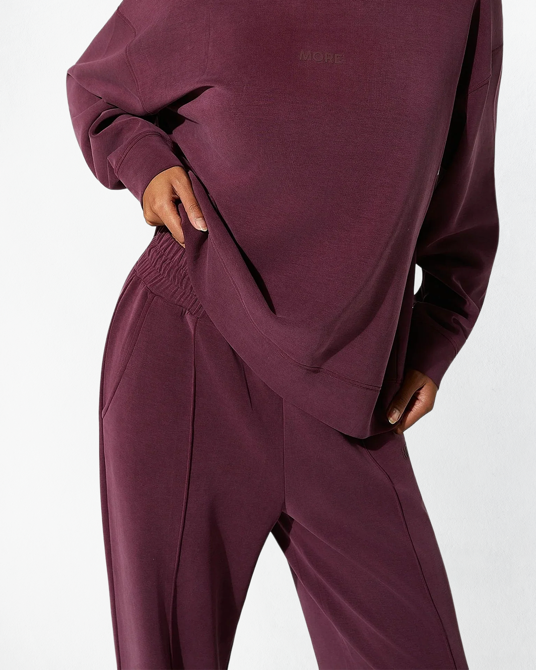 Zen Yumuşak Tuşeli Rahat Kesim Pantolon - Bordo