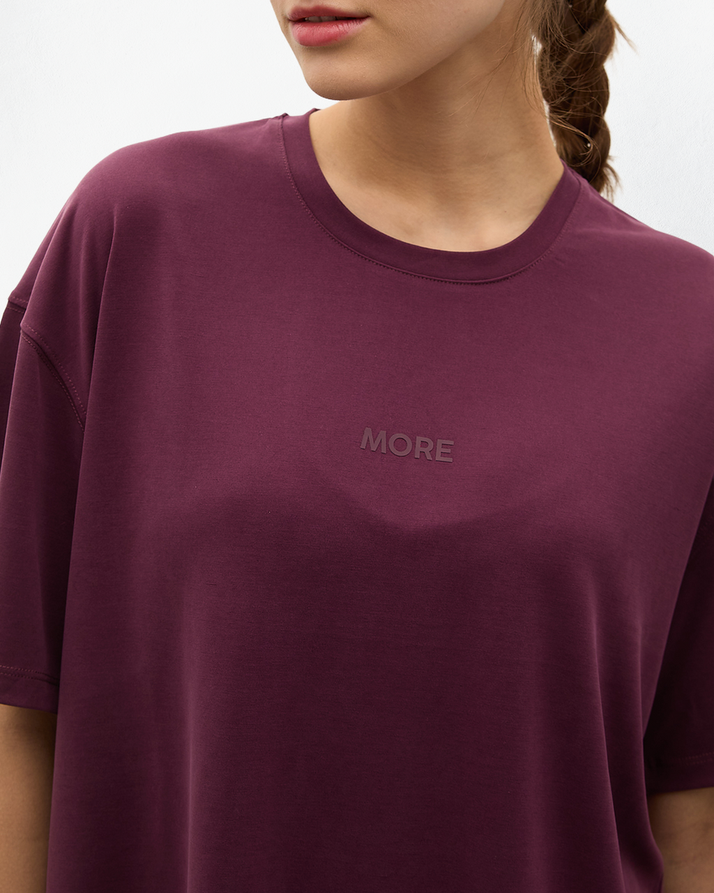 Voyage Yumuşak Dokulu T-Shirt - Bordo