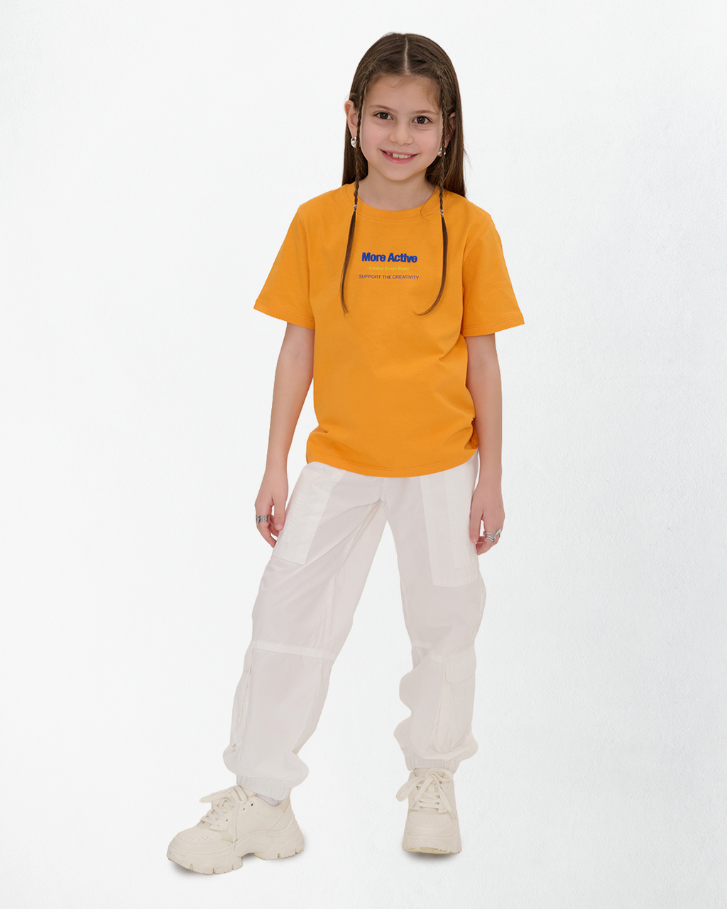 My Label Grafik Baskılı Çocuk T-Shirt - Turuncu