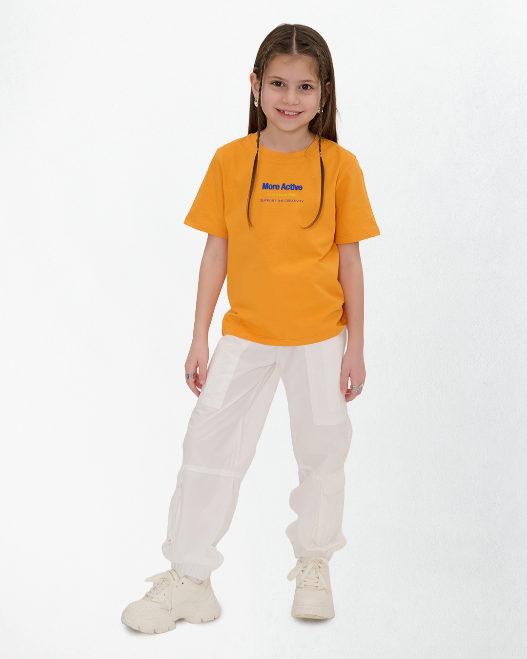 My Label Grafik Baskılı Çocuk T-Shirt - Turuncu