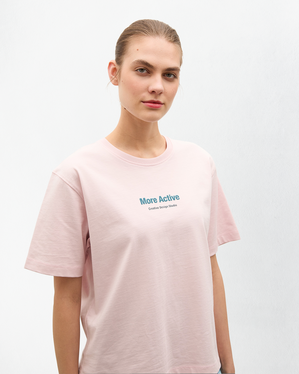 Label Heavy Jersey Grafik T-Shirt