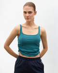 Brighton Yan Detaylı Fitilli Tank Top - Petrol Mavisi