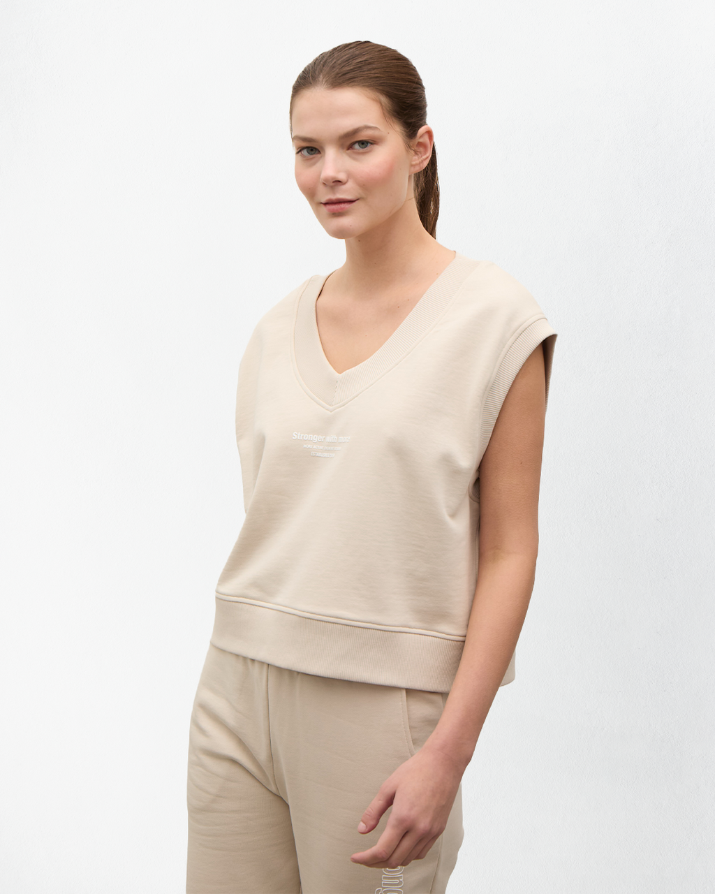 Bath V Yaka 3 İplik Şardonsuz Vest