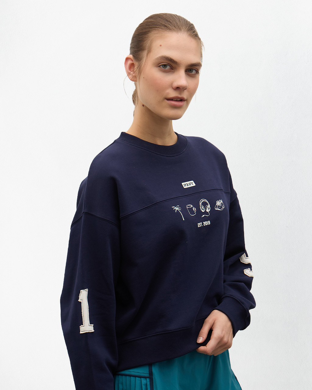 Hereford 3 İplik Şardonsuz Sweatshirt - Lacivert