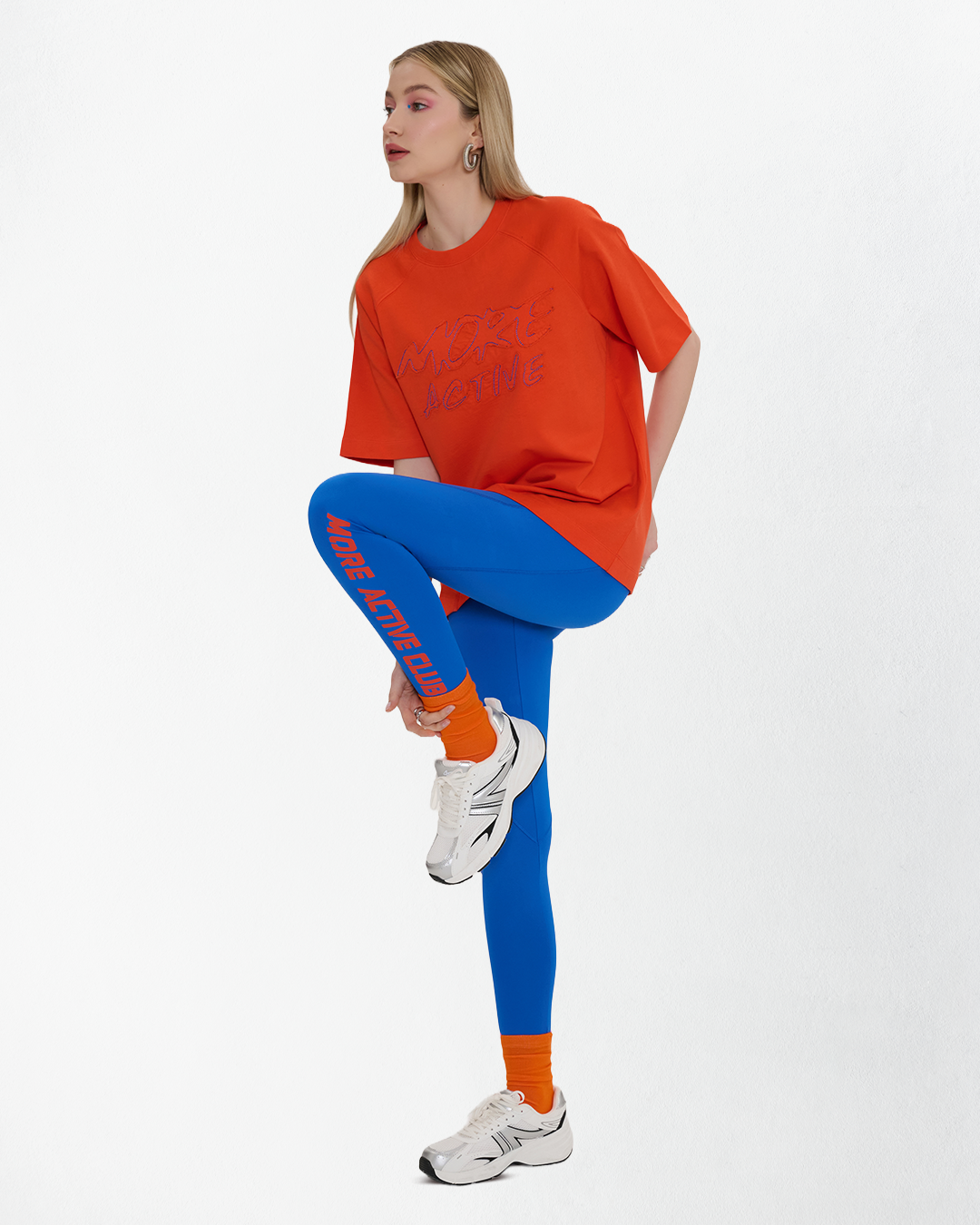 Lila Comfort Yüksek Bel Spor Tayt - Mavi