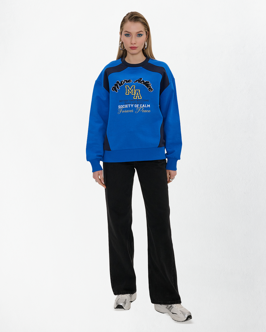 Hulk Renk Bloklu Sweatshirt