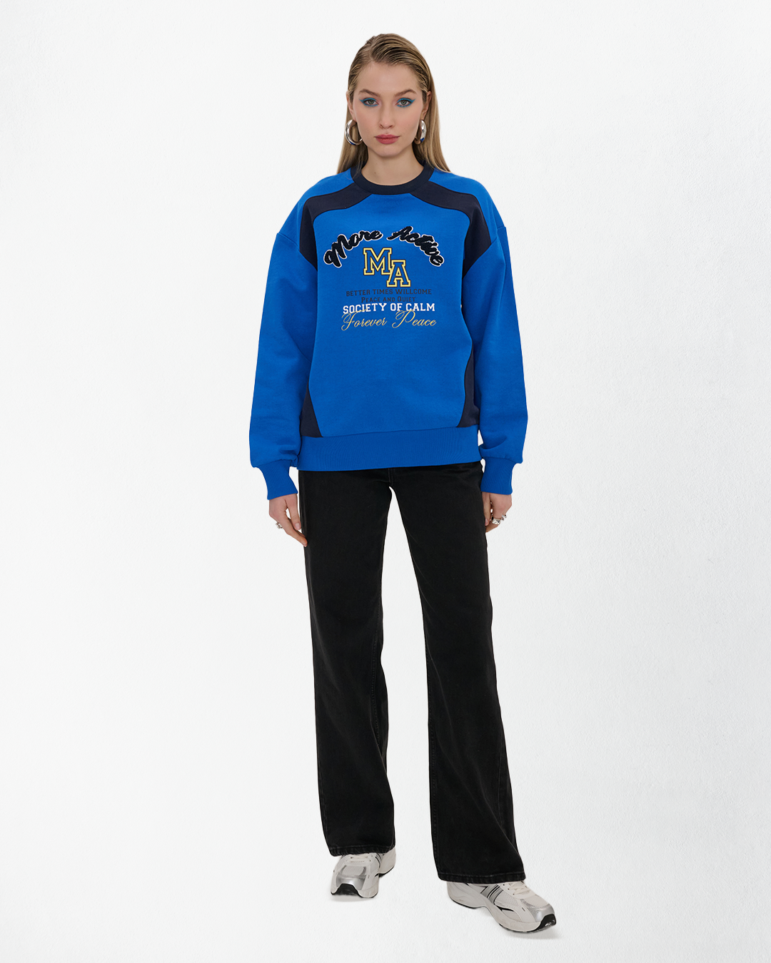 Hulk Renk Bloklu Sweatshirt
