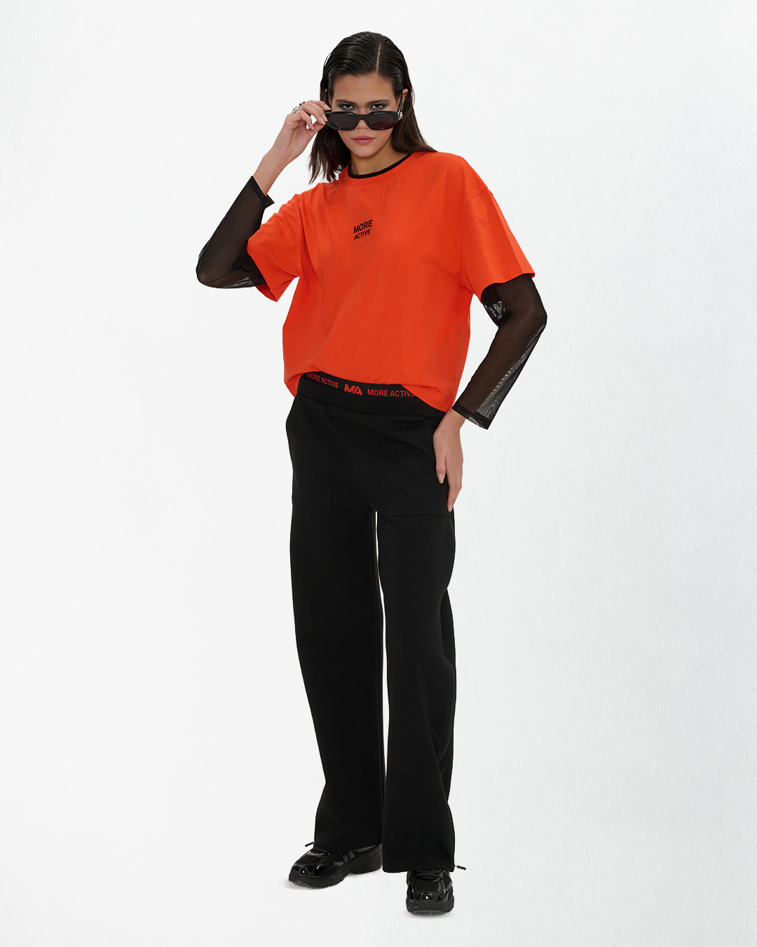 Mira Sport Oversize Uzun Kollu T-Shirt