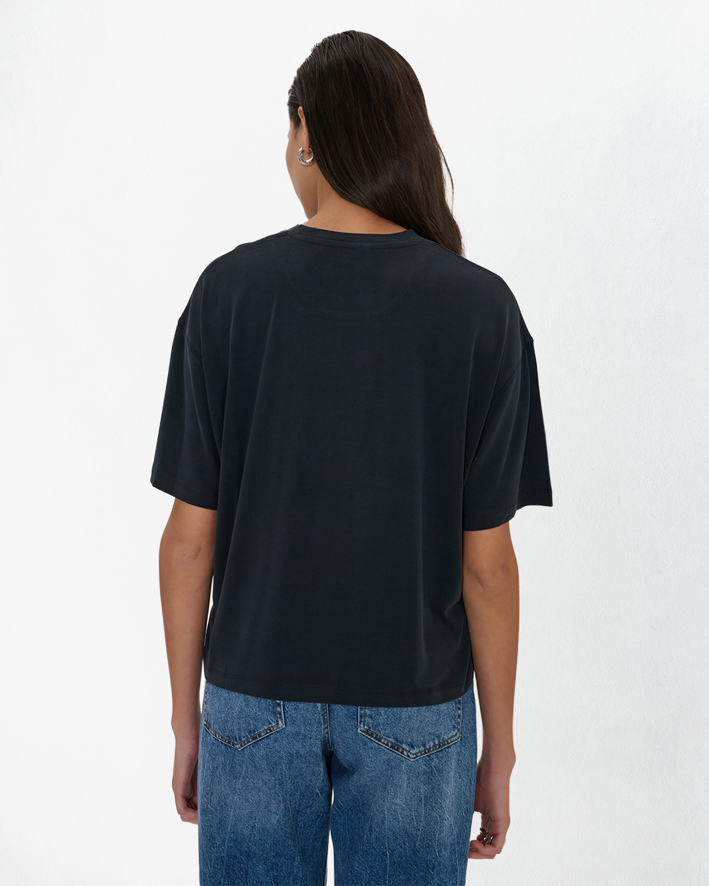 Voyage Yumuşak Dokulu T-Shirt - Siyah