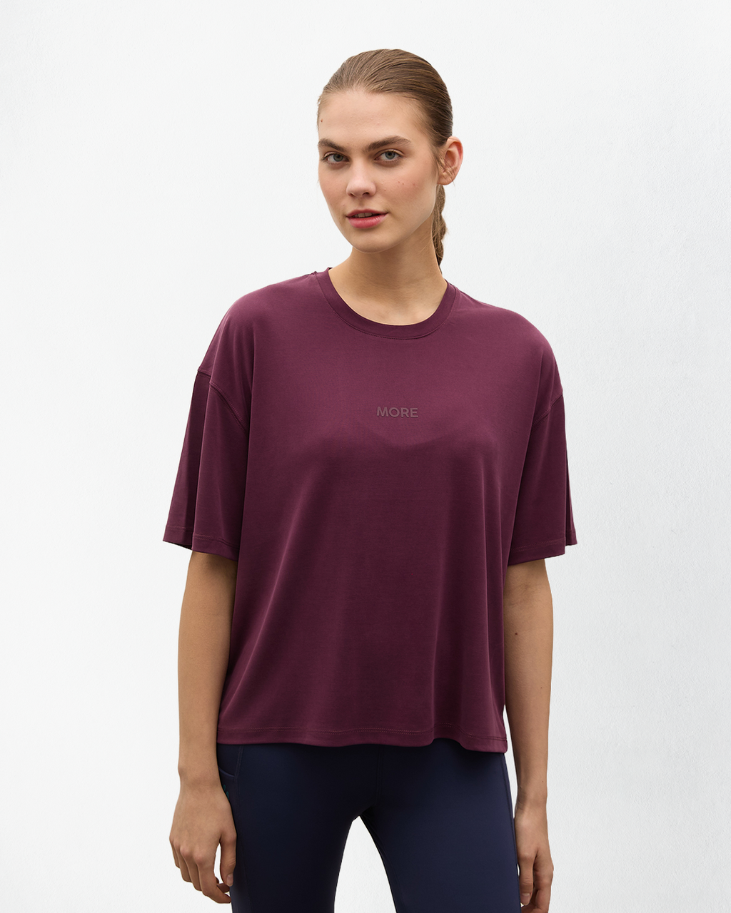 Voyage Yumuşak Dokulu T-Shirt - Bordo