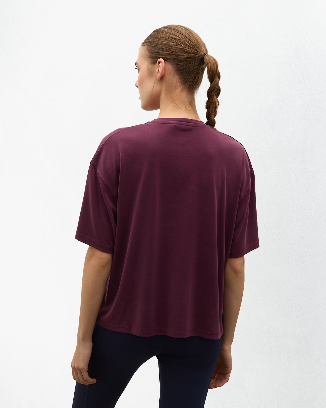 Voyage Yumuşak Dokulu T-Shirt - Bordo