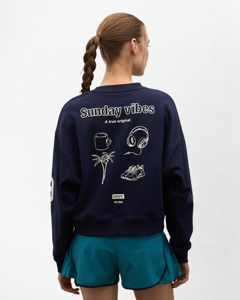 Hereford 3 İplik Şardonsuz Sweatshirt - Lacivert