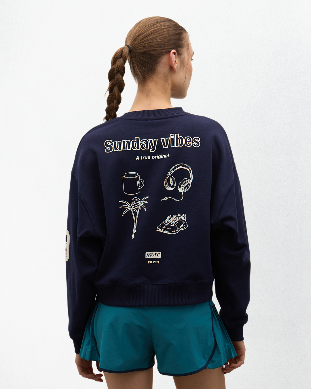 Hereford 3 İplik Şardonsuz Sweatshirt - Lacivert