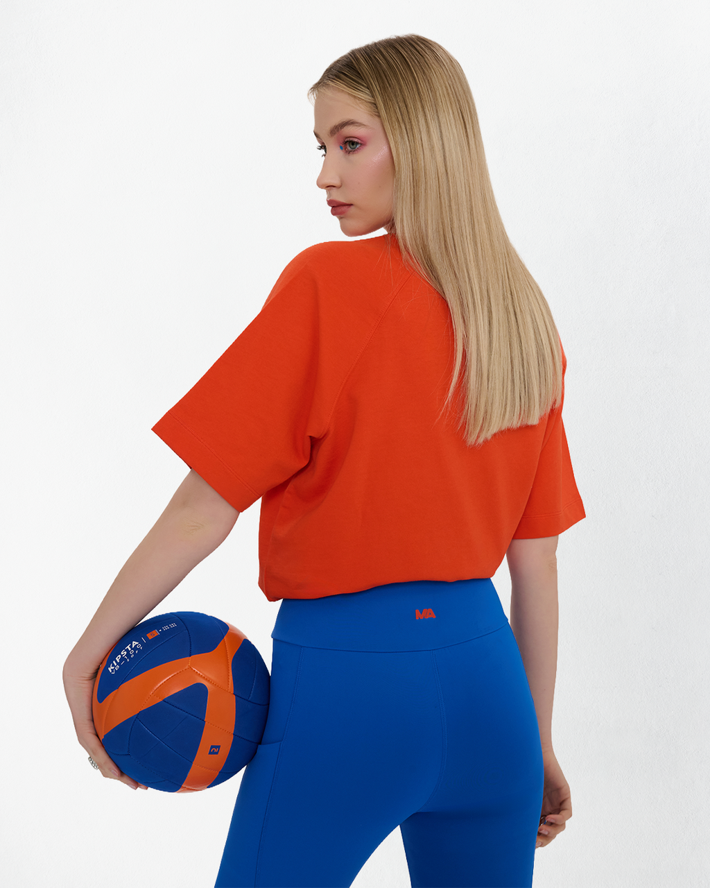Lila Comfort Yüksek Bel Spor Tayt - Mavi