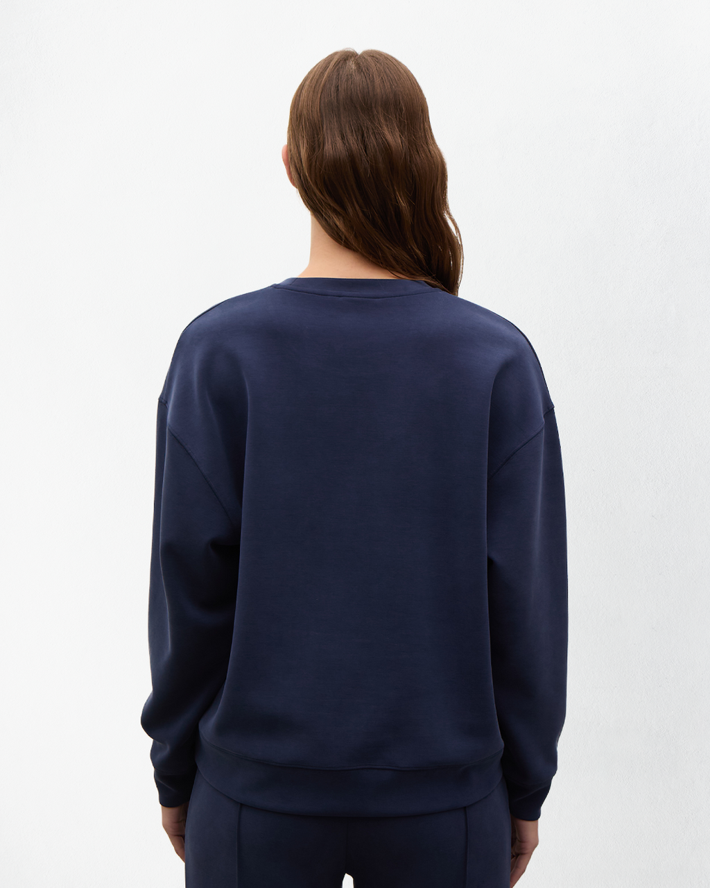 High Yumuşak Tuşeli Rahat Kesimli Sweatshirt - Lacivert