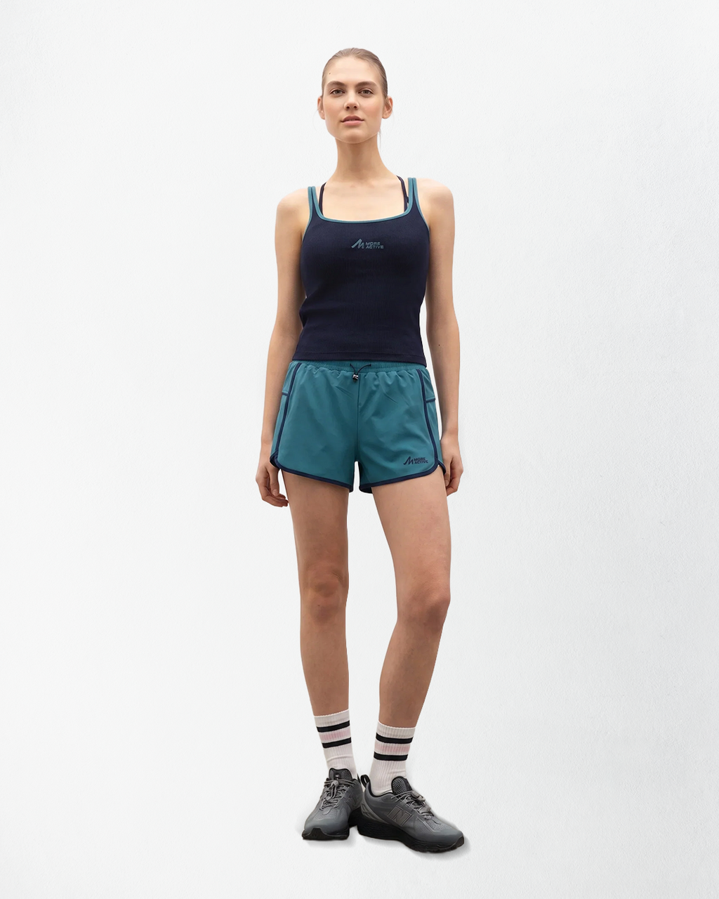 Brighton Yan Detaylı Fitilli Tank Top - Koyu Lacivert