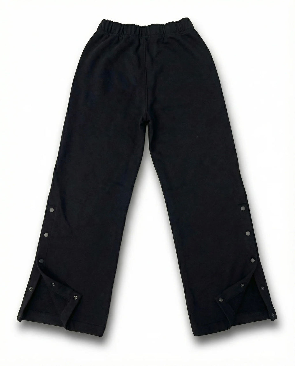 Fall Düz Paça Çıtçıt Detaylı Jogger - Siyah