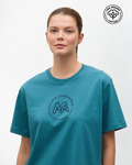 Grill Grafik Baskılı Heavy Jersey T-Shirt - Petrol Mavisi