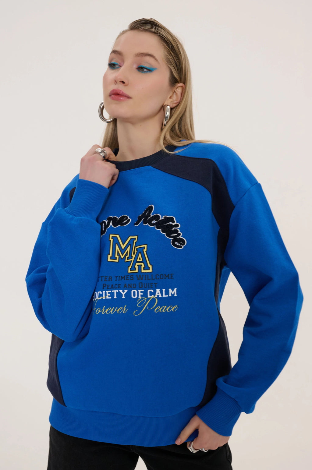 Hulk Renk Bloklu Sweatshirt
