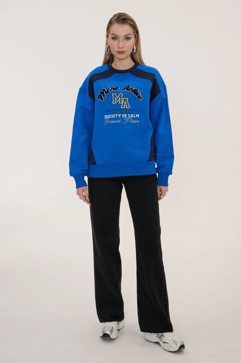 Hulk Renk Bloklu Sweatshirt