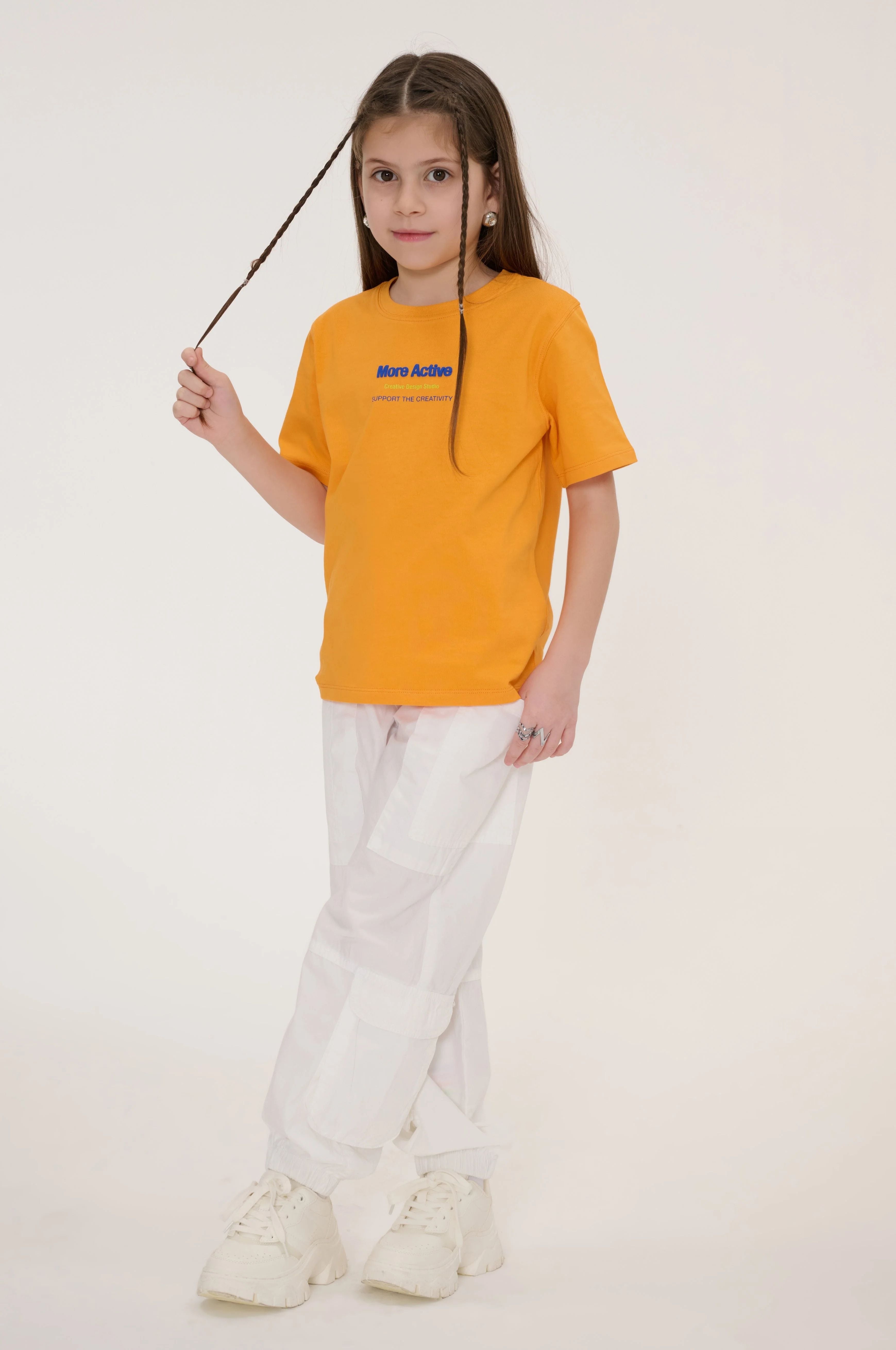 My Label Grafik Baskılı Çocuk T-Shirt - Turuncu