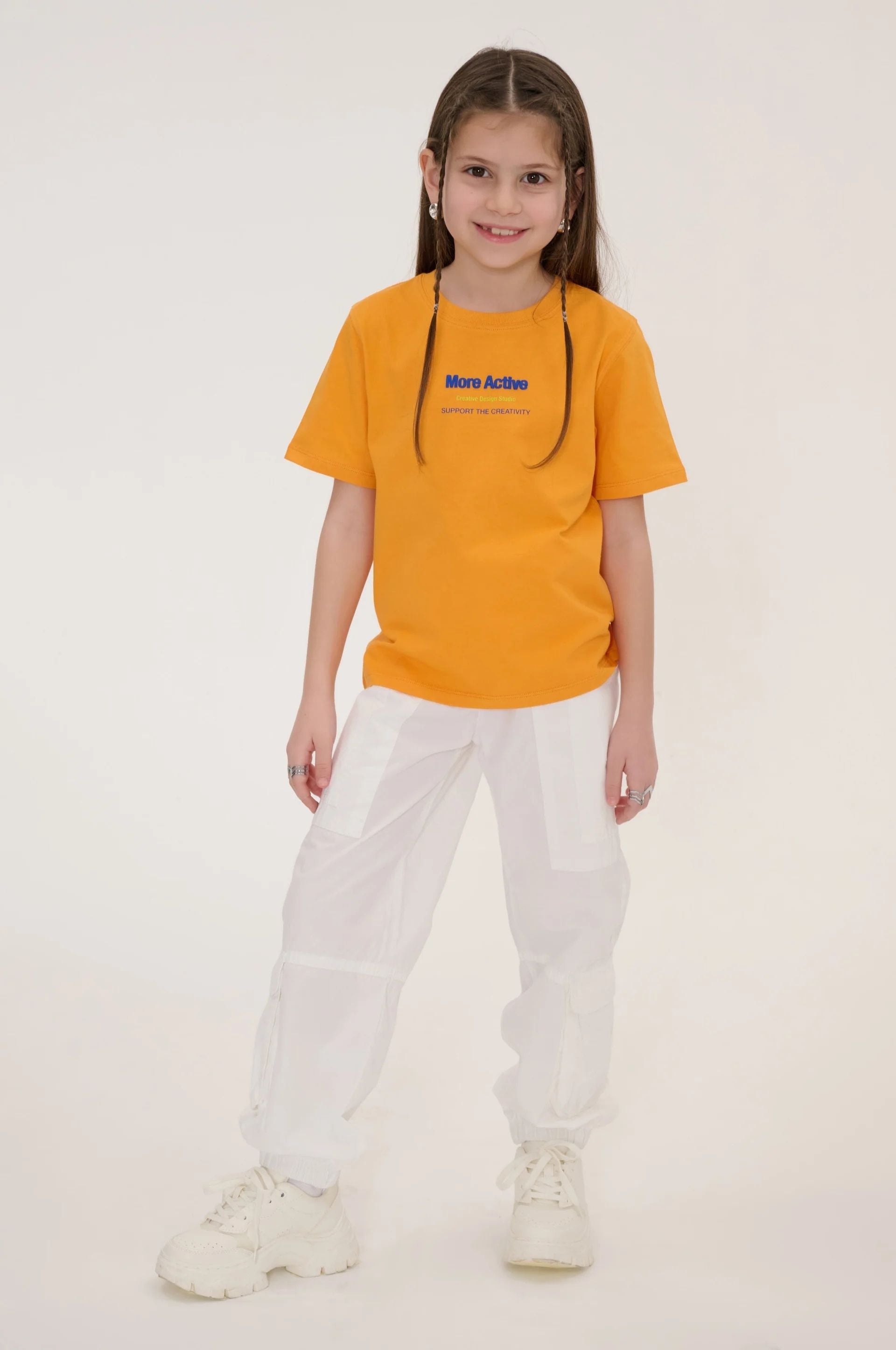My Label Grafik Baskılı Çocuk T-Shirt - Turuncu