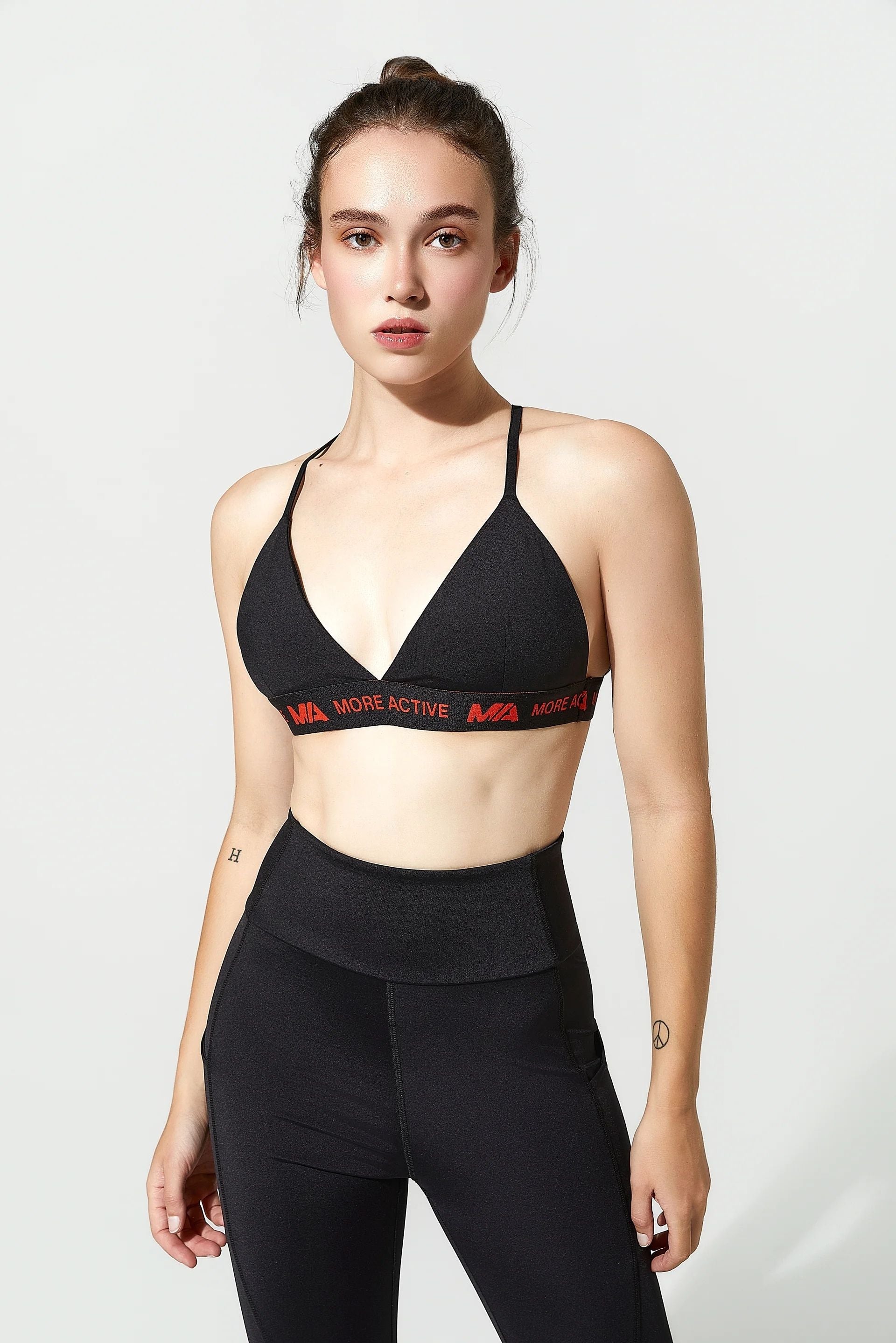 Lila Comfort Yüksek Bel Spor Tayt - Siyah