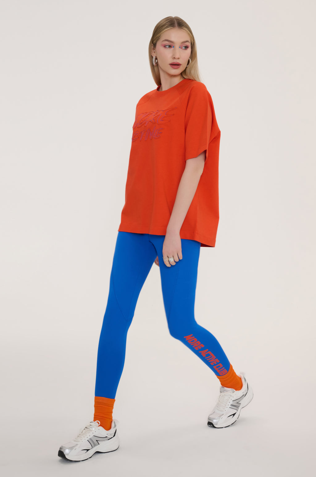 Lila Comfort Yüksek Bel Spor Tayt - Mavi