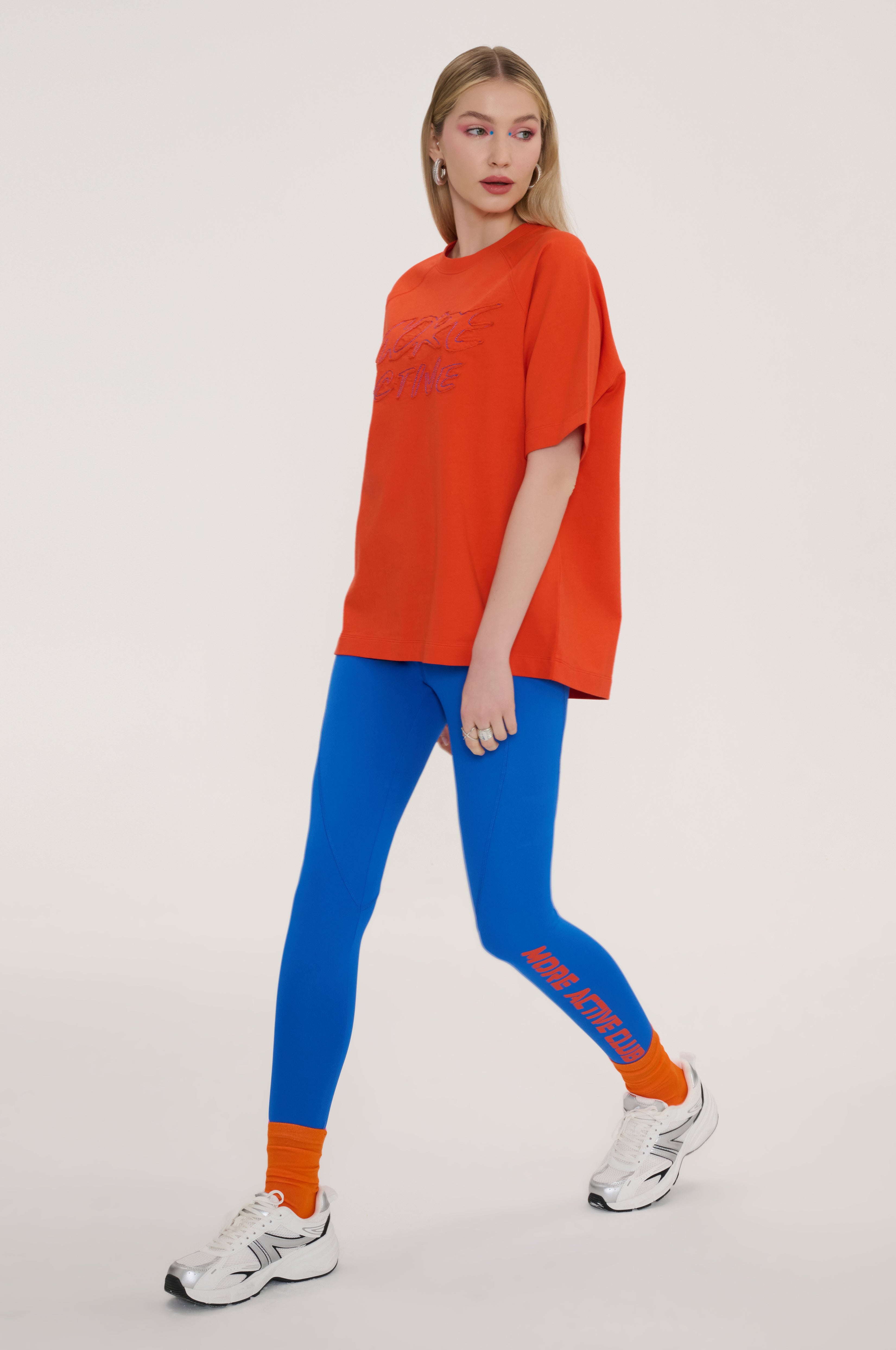 Lila Comfort Yüksek Bel Spor Tayt - Mavi