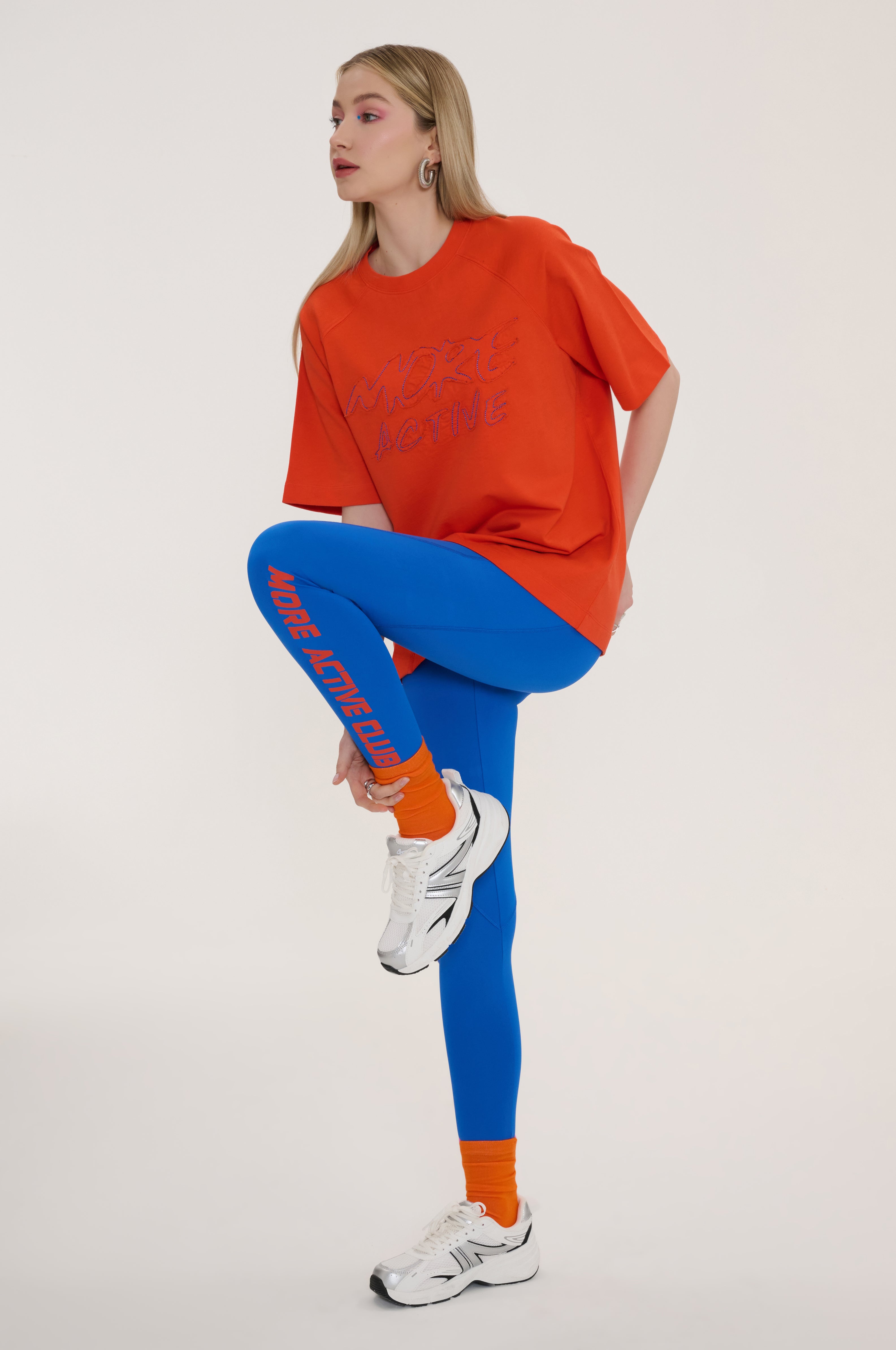Lila Comfort Yüksek Bel Spor Tayt - Mavi