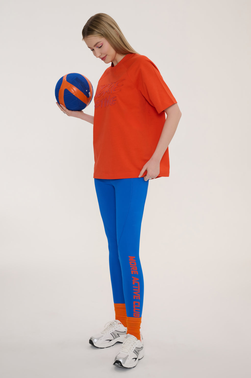 Lila Comfort Yüksek Bel Spor Tayt - Mavi