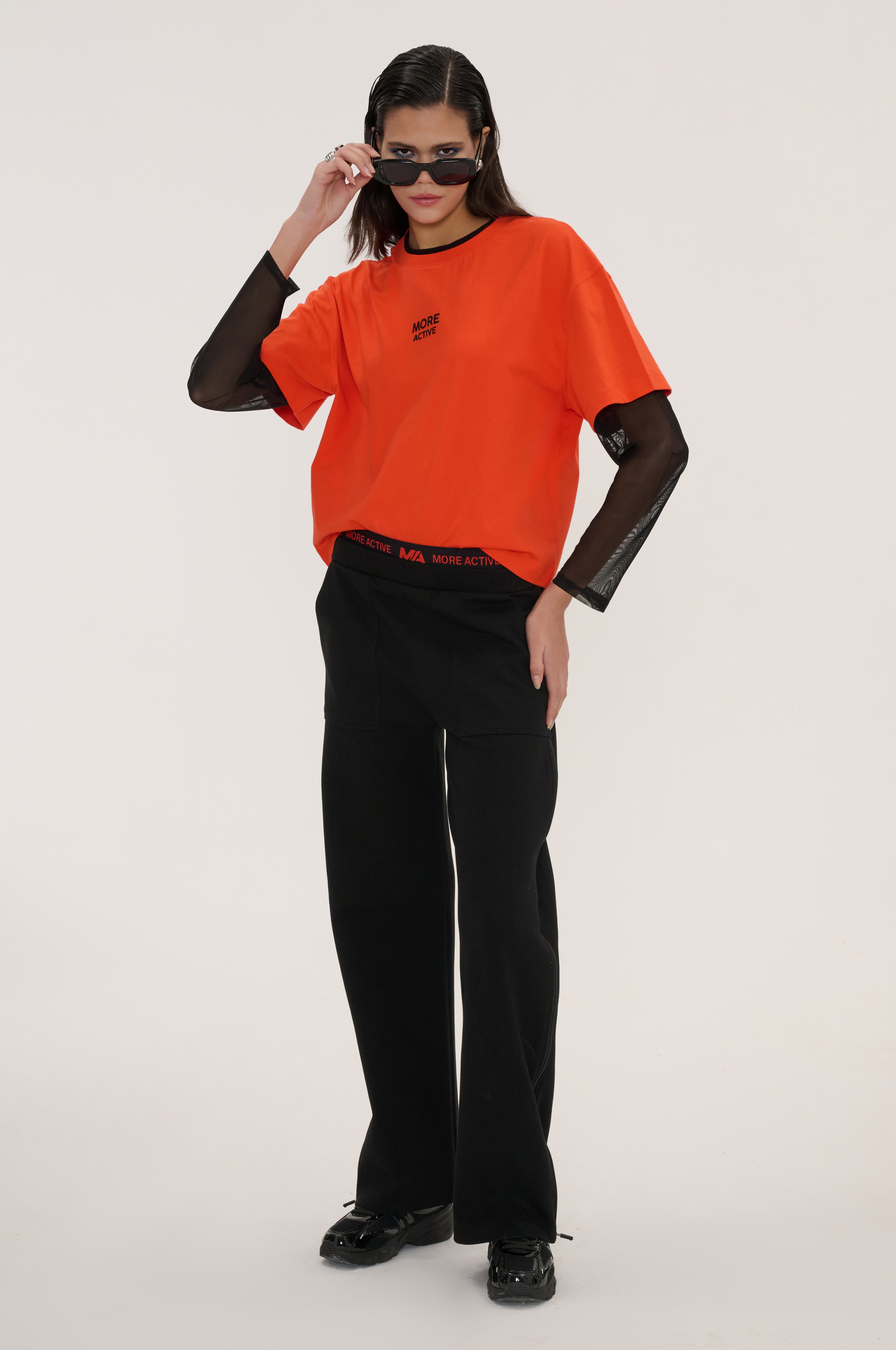 Mira Sport Oversize Uzun Kollu T-Shirt