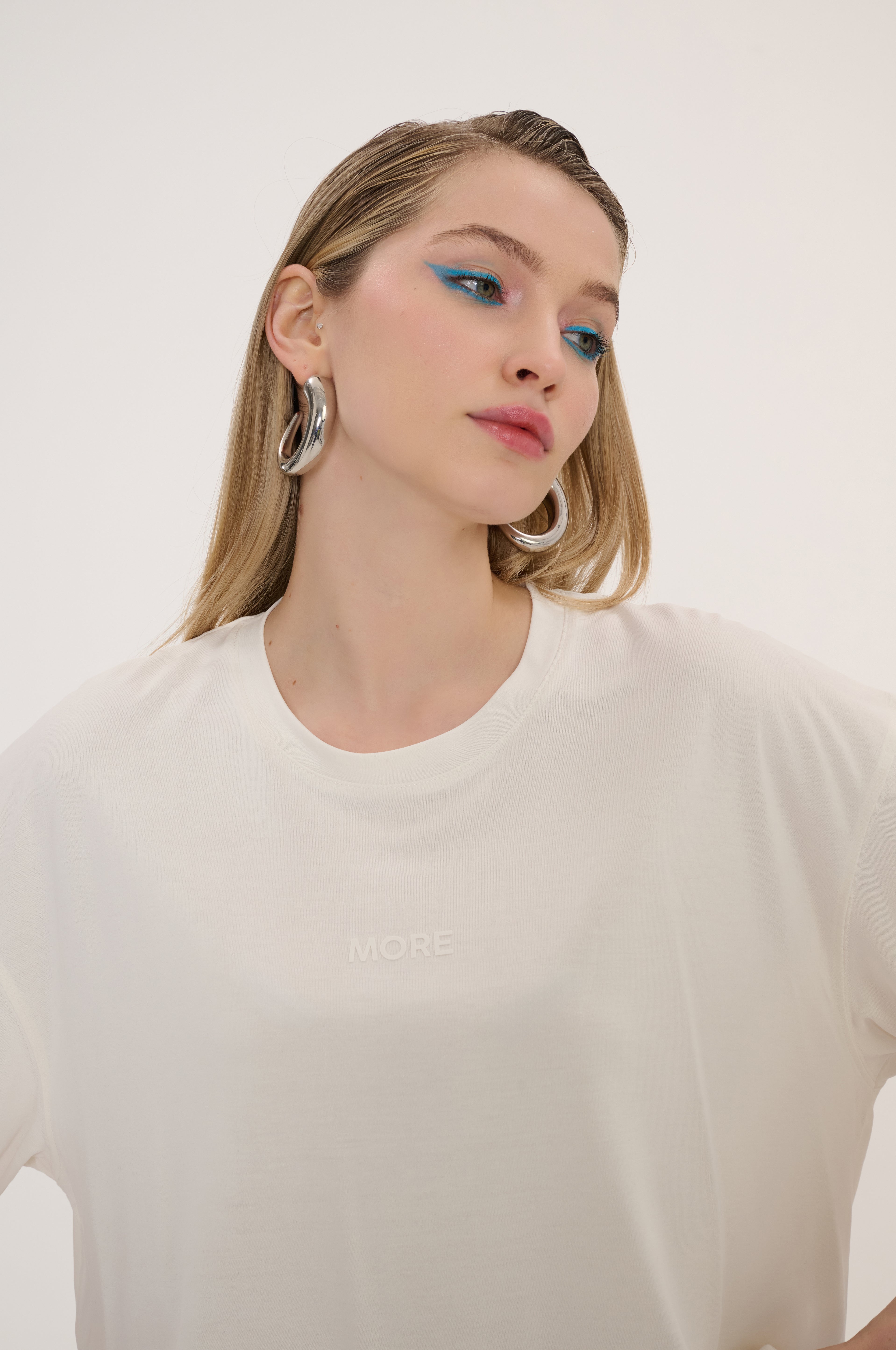 Voyage Yumuşak Dokulu T-Shirt - Beyaz
