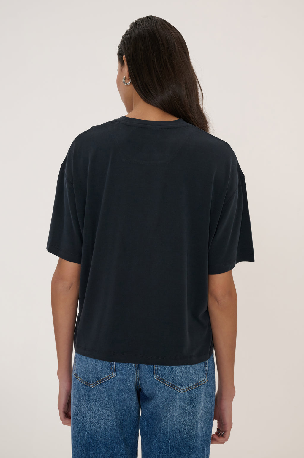 Voyage Yumuşak Dokulu T-Shirt - Siyah