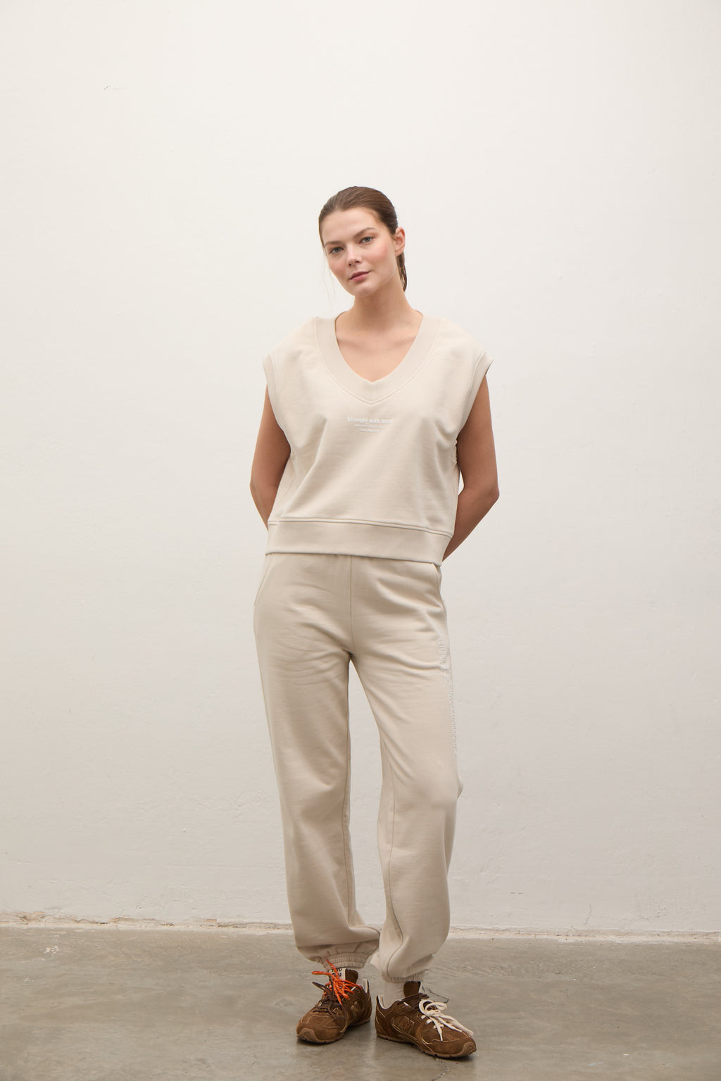 Bath V Yaka 3 İplik Şardonsuz Vest