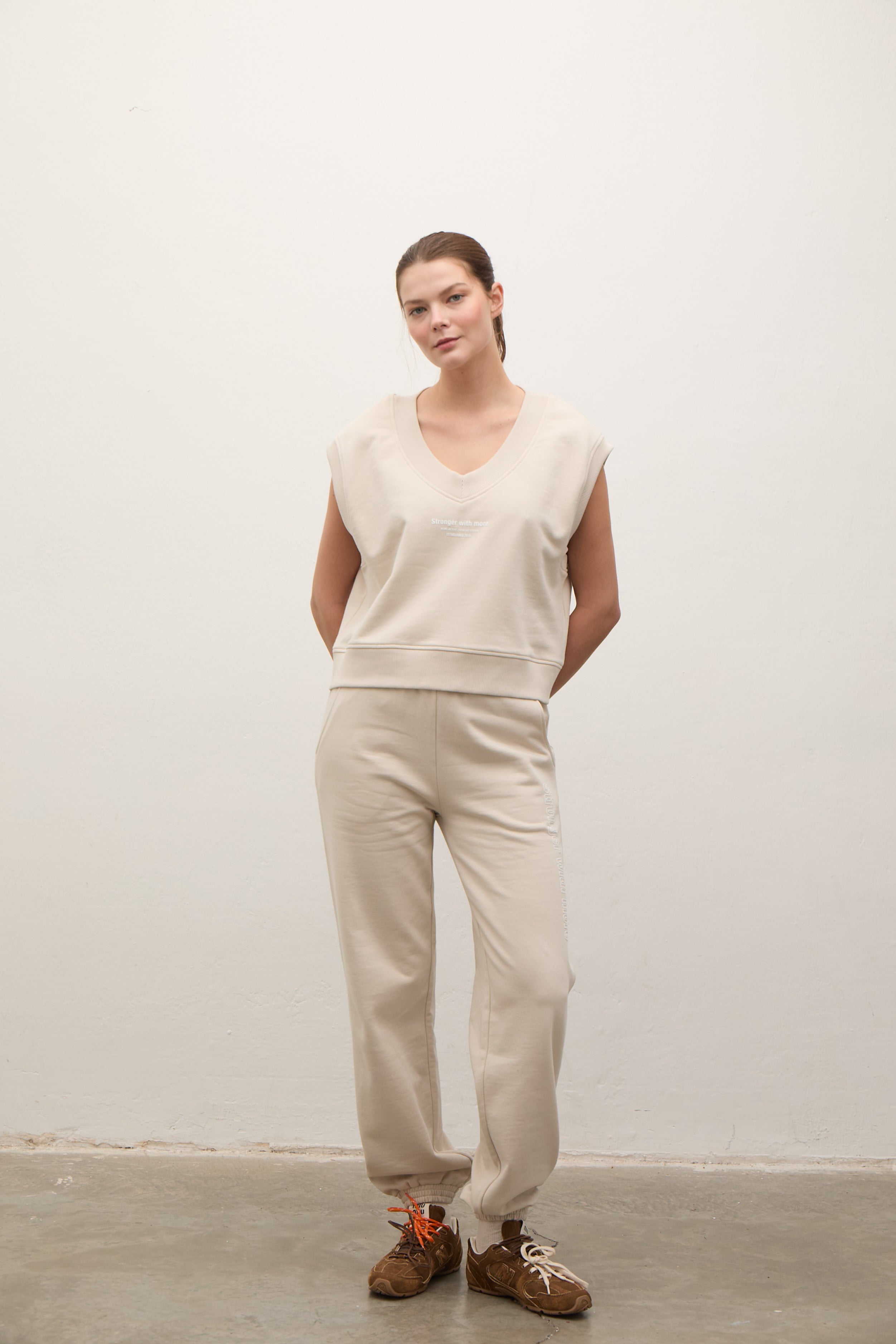 Bath V Yaka 3 İplik Şardonsuz Vest